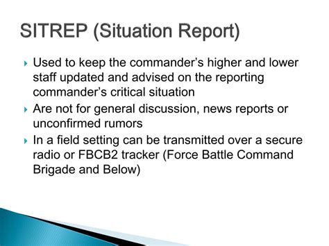 sitrep cheat sheet